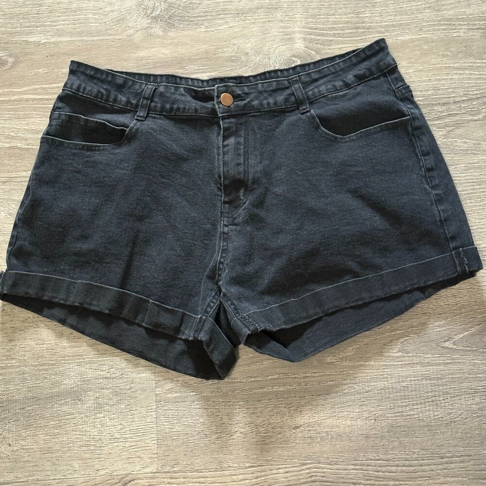 Black Jean Shorts